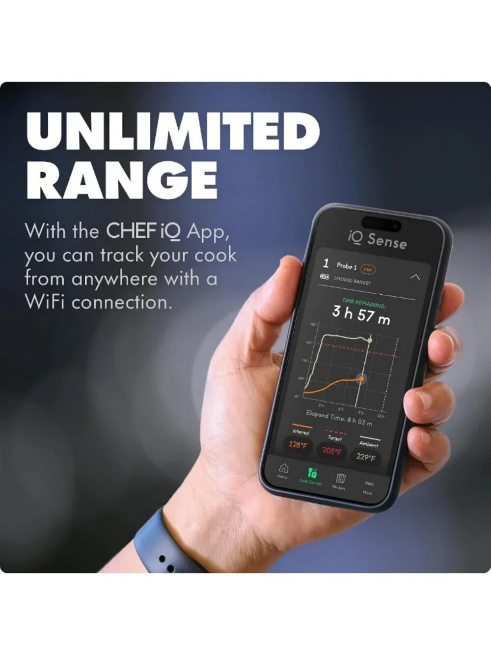 Smart Wireless Meat Thermometer | Ultra-Thin Probe | 1000°F Heat Safe | BBQ